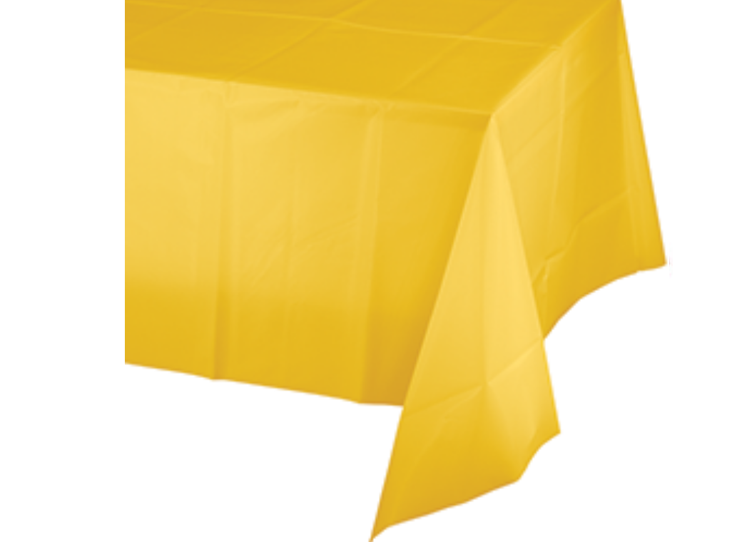 Yellow Plastic Table Cloth