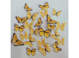 Edible Wafer Toppers - Yellow Butterflies