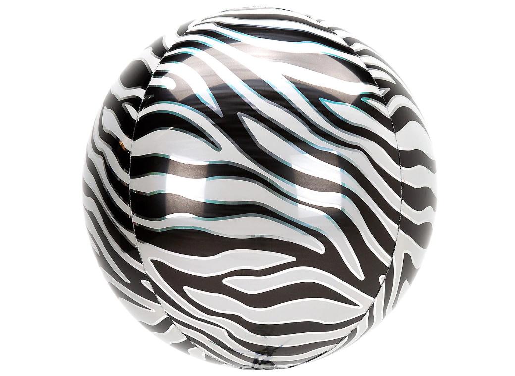 Zebra Orbz Balloon